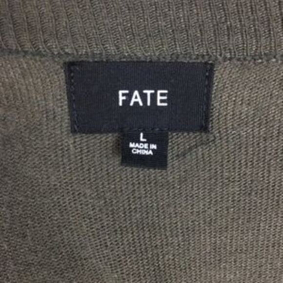 Fate Brown & Navy Wool Blend Sequined Sweater Large - Picture 5 of 8